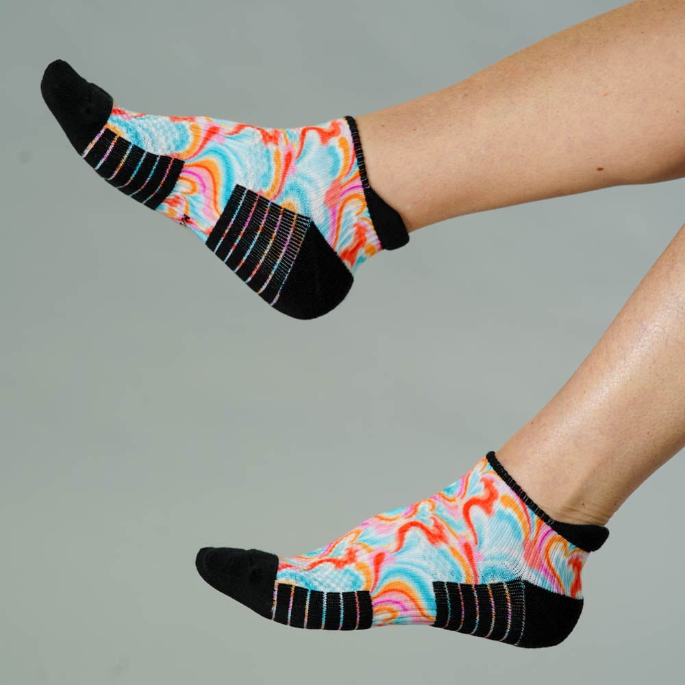 Spring Swirls  Ankle Compression Socks