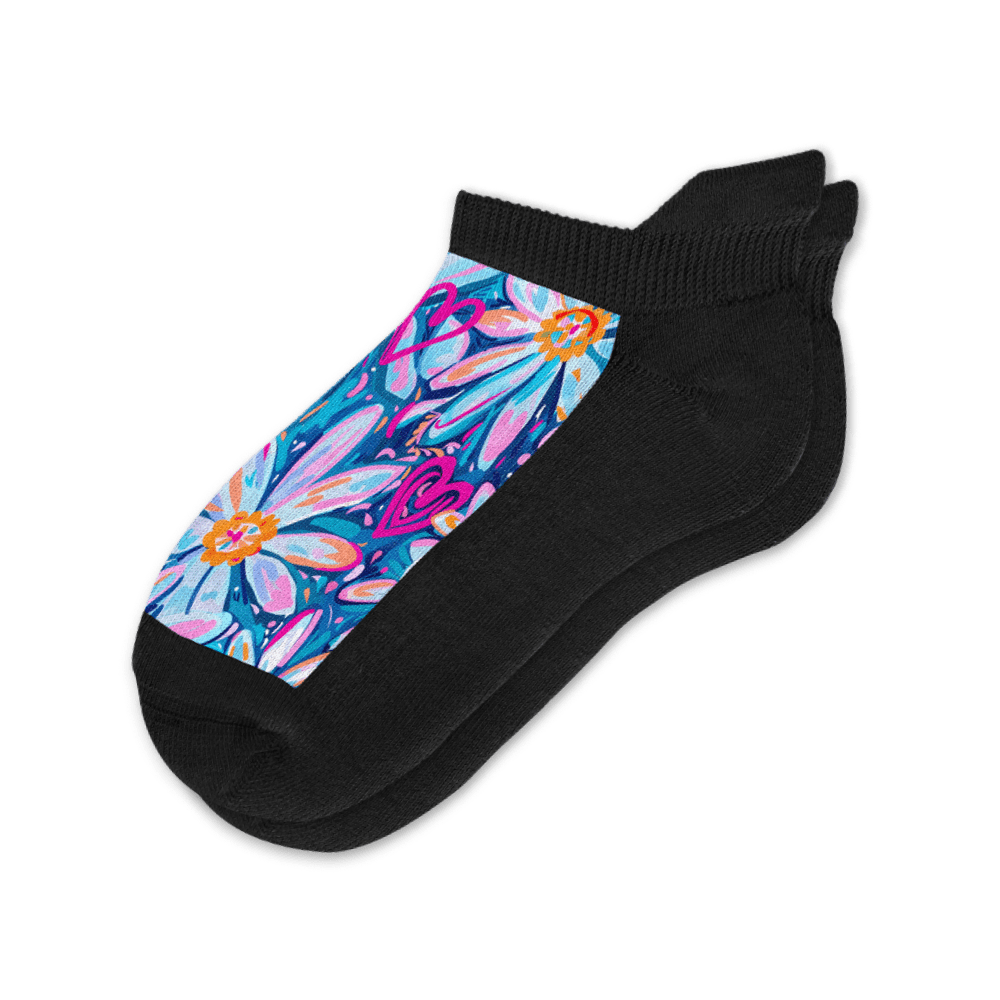 Daisy Blue Ankle Socks